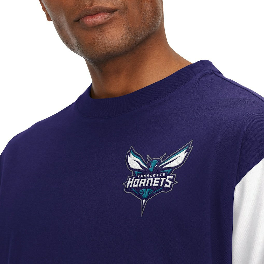 Charlotte Hornets Tommy Jeans Richie Color Block Long Sleeve T-Shirt New
