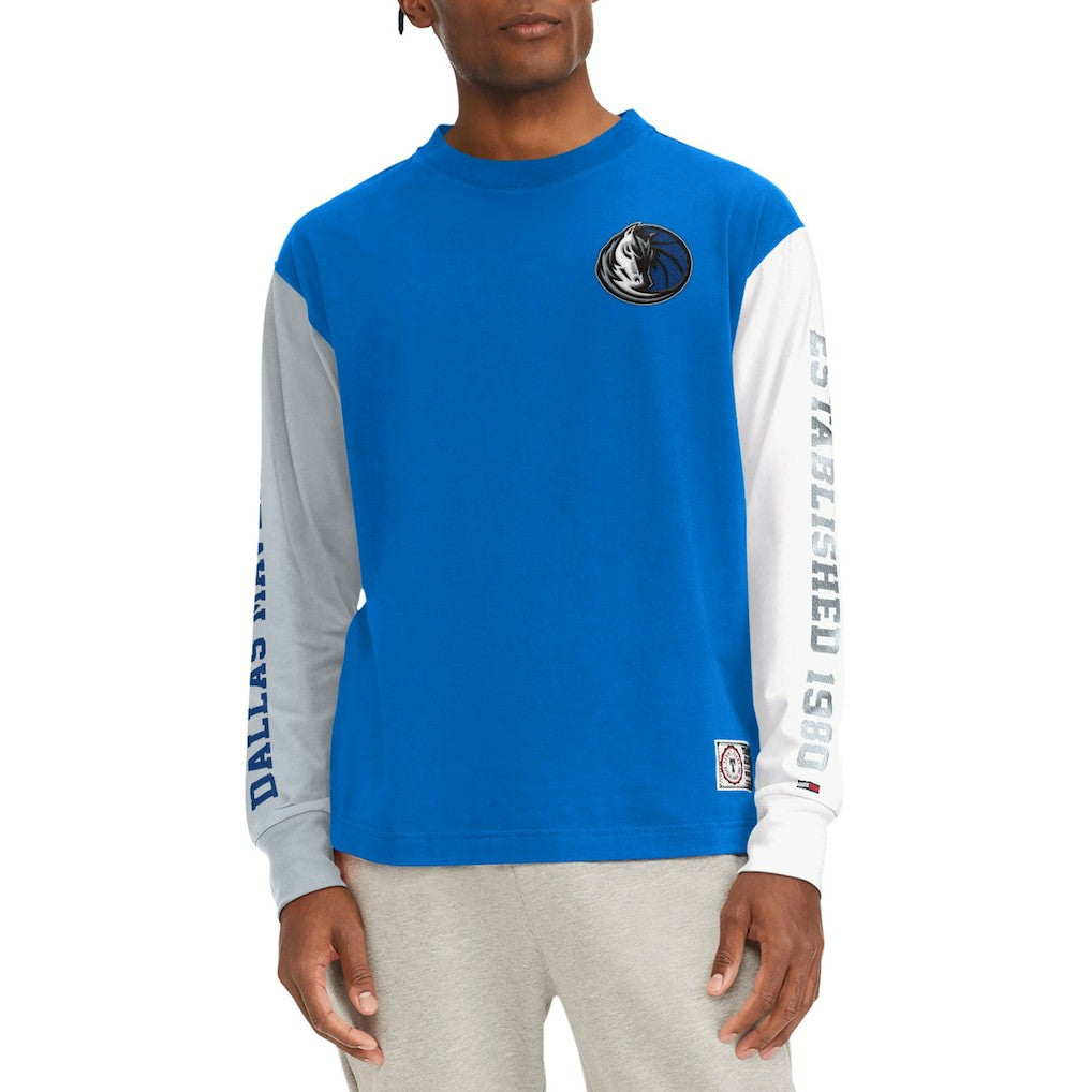 Dallas Mavericks Tommy Jeans Richie Color Block Long Sleeve T-Shirt sale Discount