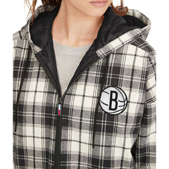 Brooklyn Nets Tommy Jeans Women's Molly Flannel Full-Zip Hoodie Outlet