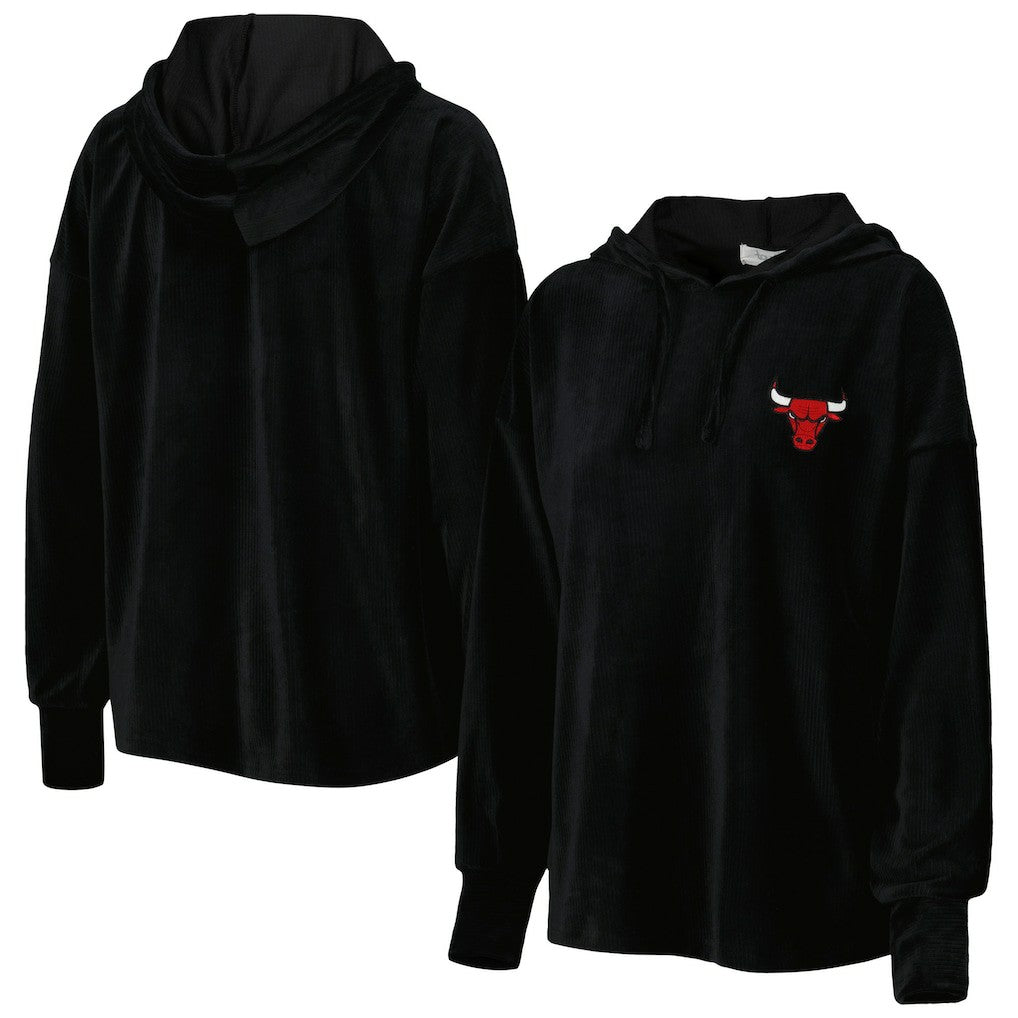 Chicago Bulls Touch Women's End Line Velour Pullover Hoodie sale Discount