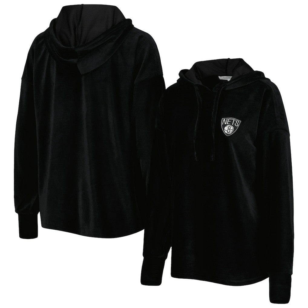 Brooklyn Nets Touch Women's End Line Velour Pullover Hoodie Online