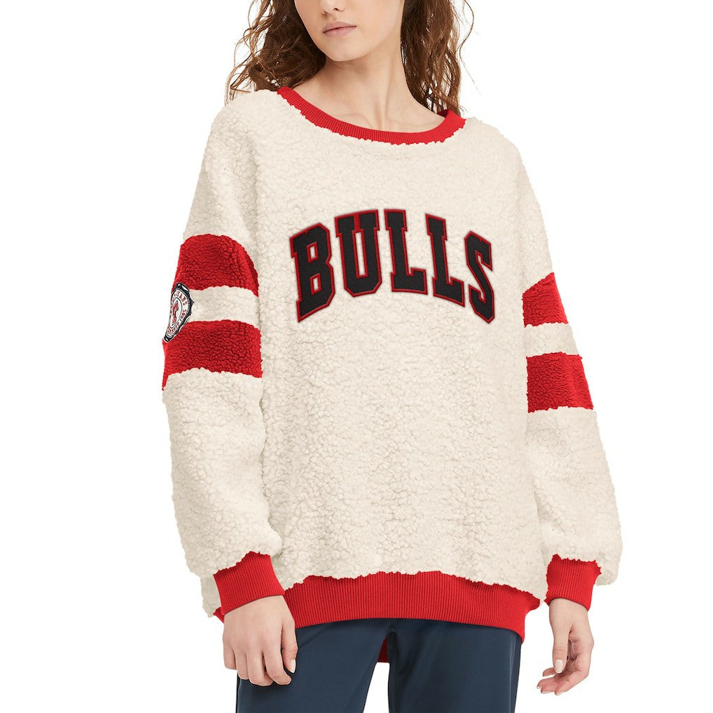 Chicago Bulls Tommy Jeans Women's Mindy Sherpa Pullover Sweatshirt Online