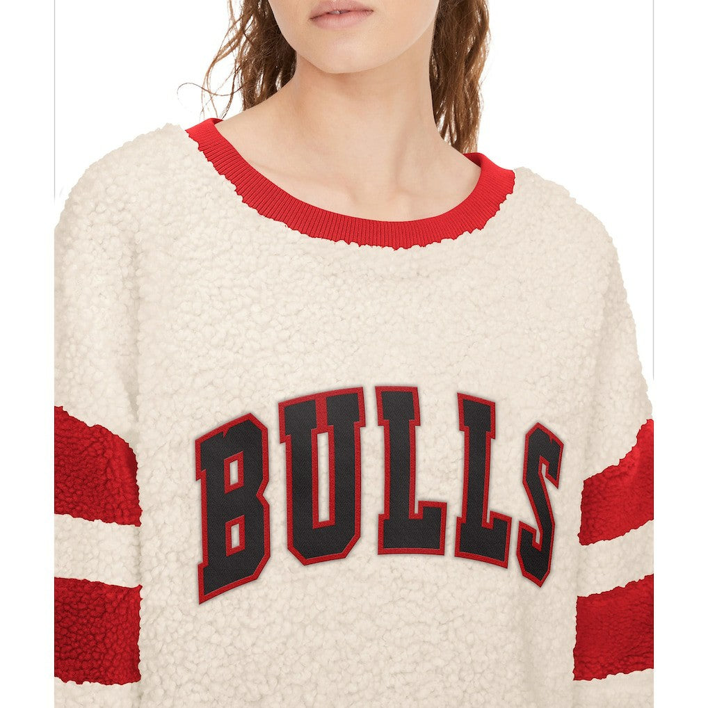 Chicago Bulls Tommy Jeans Women's Mindy Sherpa Pullover Sweatshirt Online