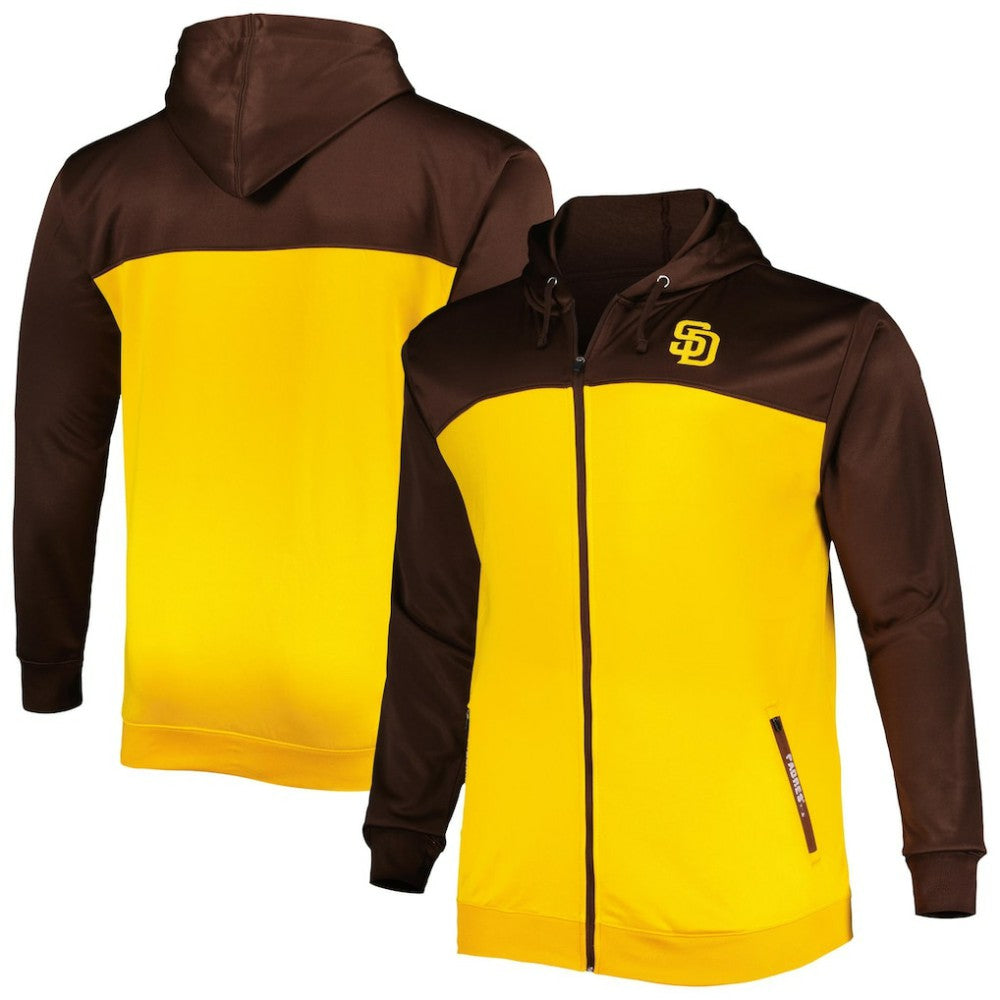 San Diego Padres Big & Tall Yoke Full-Zip Hoodie | MLB Online