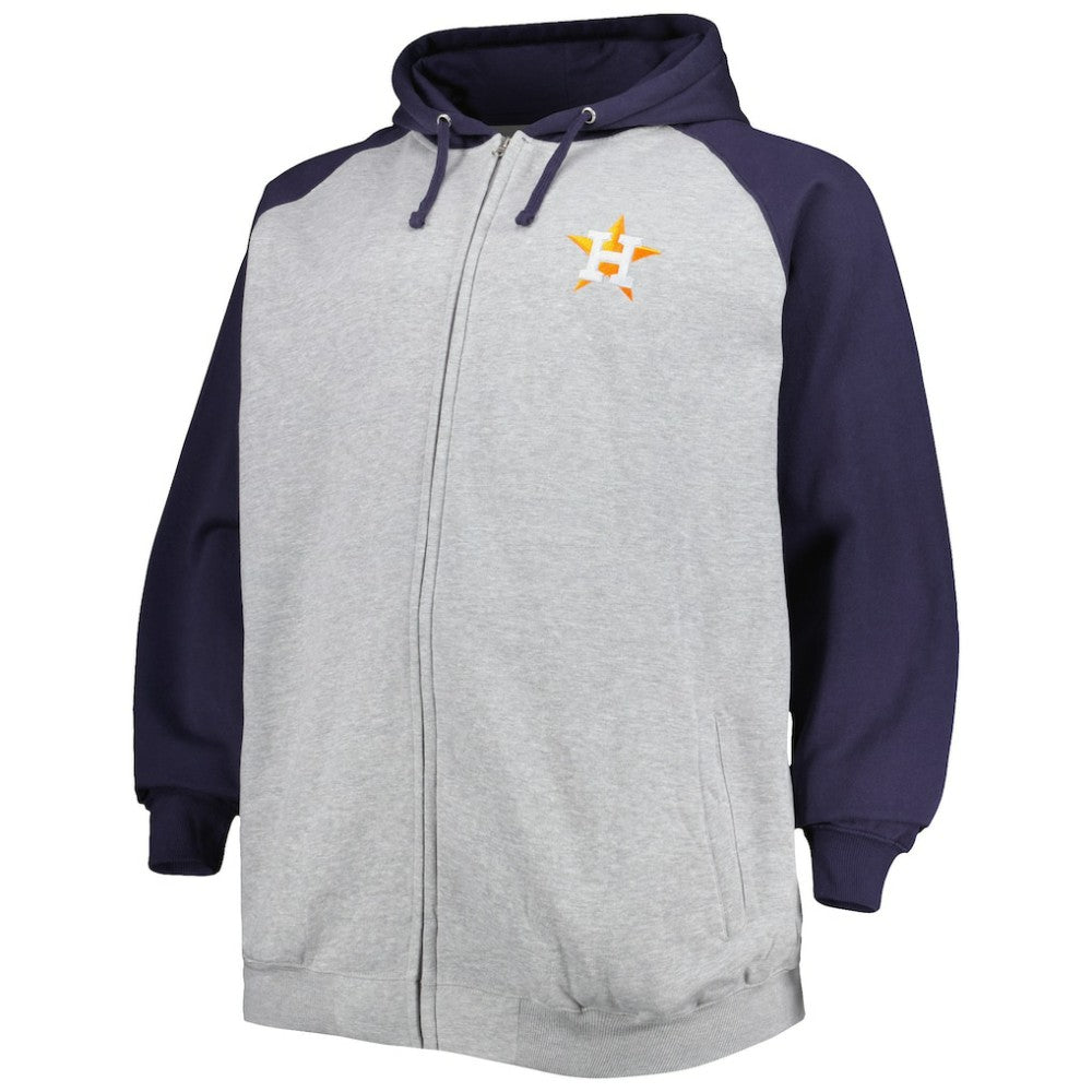 Houston Astros Big & Tall Raglan Full-Zip Hoodie | MLB Near me