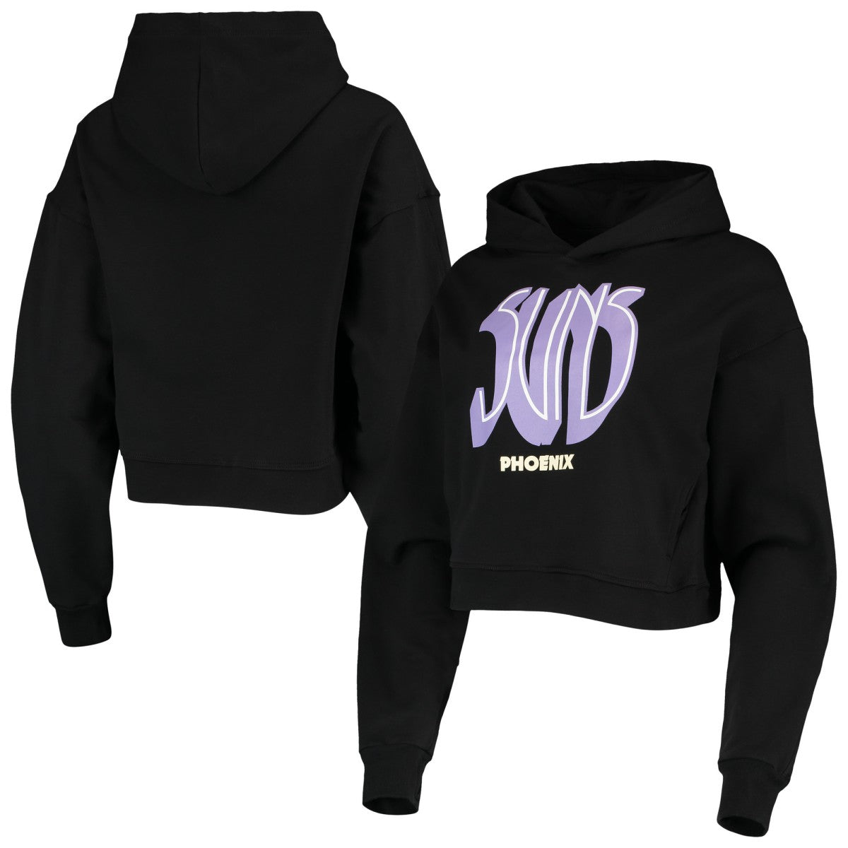 Phoenix Suns Lusso Women's Layla World Tour Cropped Pullover Hoodie On Sale