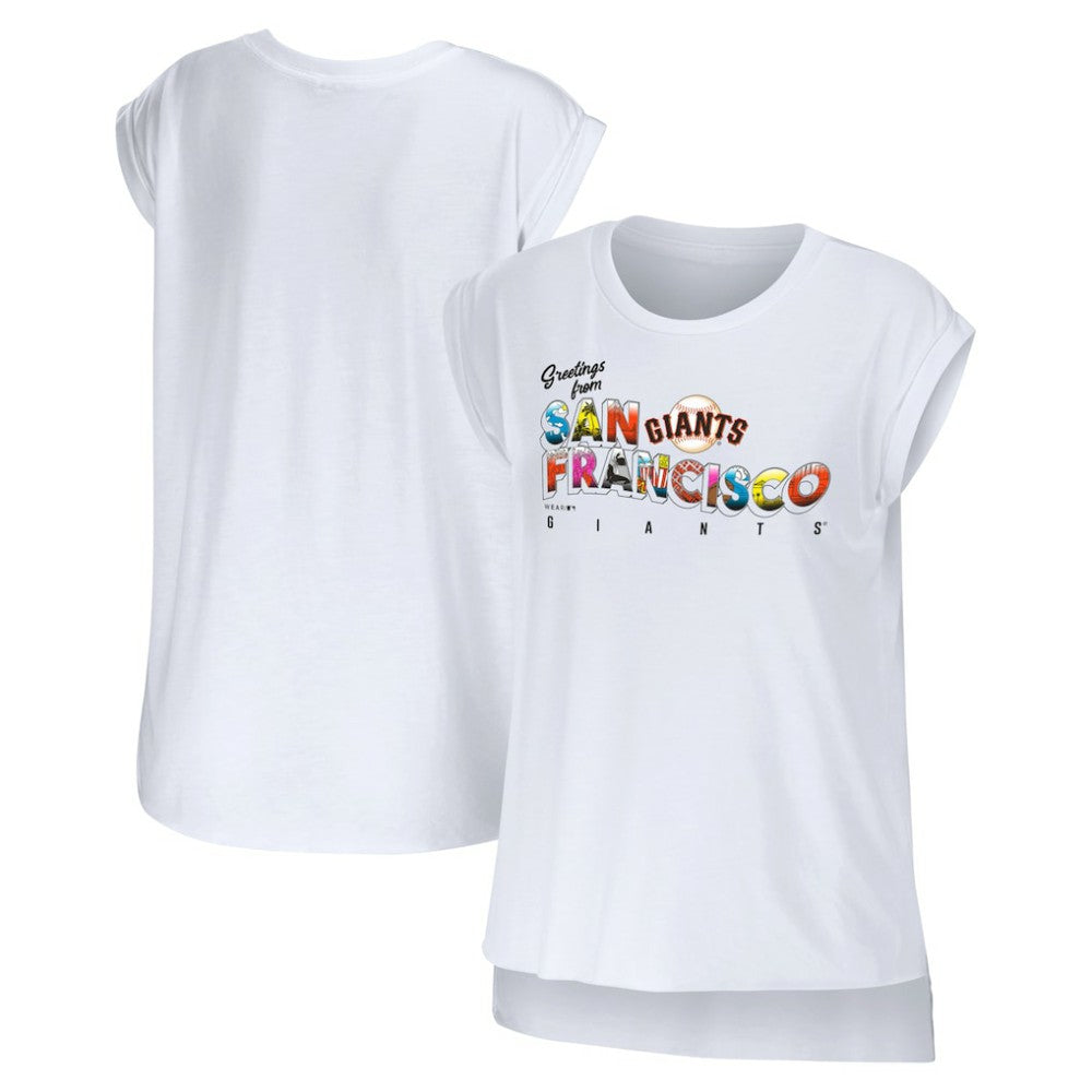 San Francisco Giants WEAR by Erin Andrews Women's Greetings From T-Shirt | MLB New