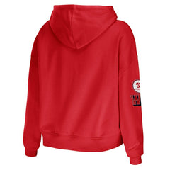 Washington Nationals WEAR by Erin Andrews Women's Modest Patches Cropped Pullover Hoodie | MLB Sale