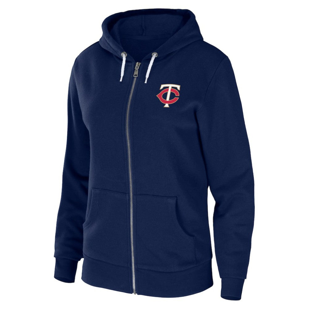 Minnesota Twins WEAR by Erin Andrews Women's Sponge Fleece Full-Zip Hoodie | MLB Outlet