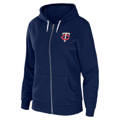 Minnesota Twins WEAR by Erin Andrews Women's Sponge Fleece Full-Zip Hoodie | MLB Outlet