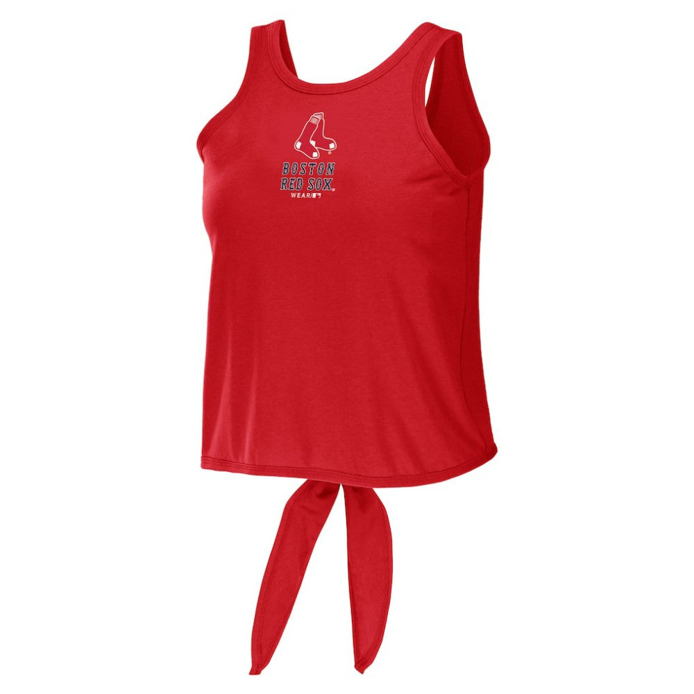 Boston Red Sox WEAR by Erin Andrews Women's Open Back Twist Tie Tank Top | MLB Online