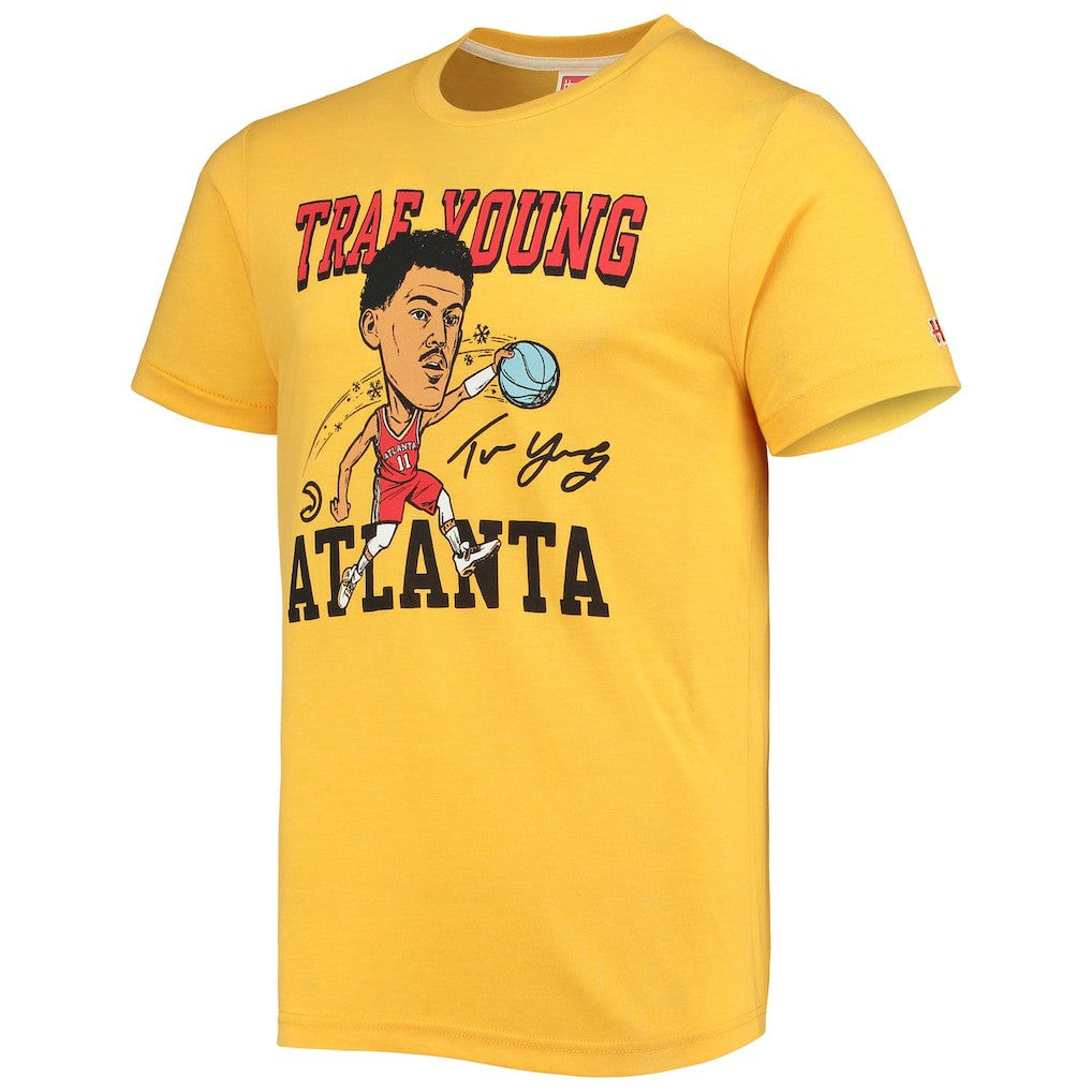Trae Young Atlanta Hawks Homage Caricature Tri-Blend T-Shirt Discount
