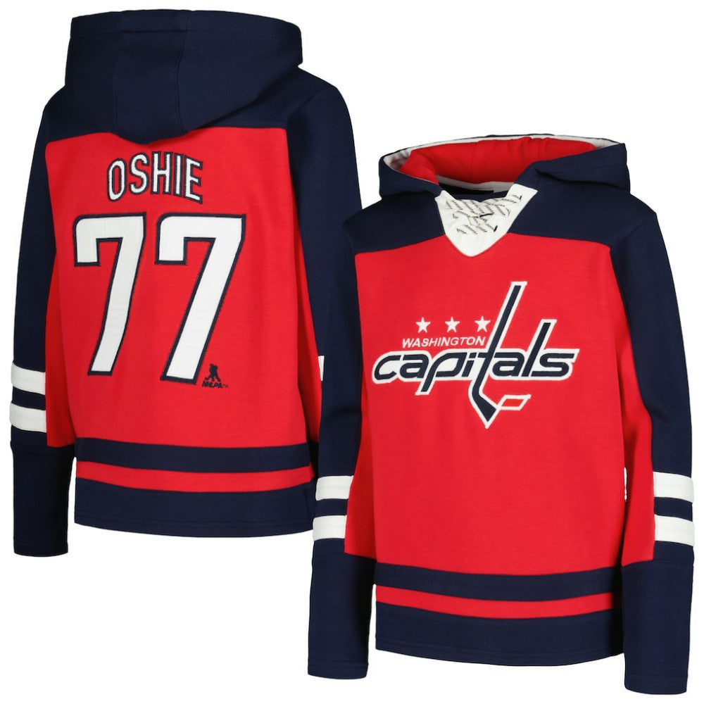 TJ Oshie Washington Capitals Youth Ageless Must-Have V-Neck Name & Number Pullover Hoodie Sale