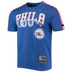 Philadelphia 76ers Pro Standard Men's Mesh Capsule Taping T-Shirt Discount
