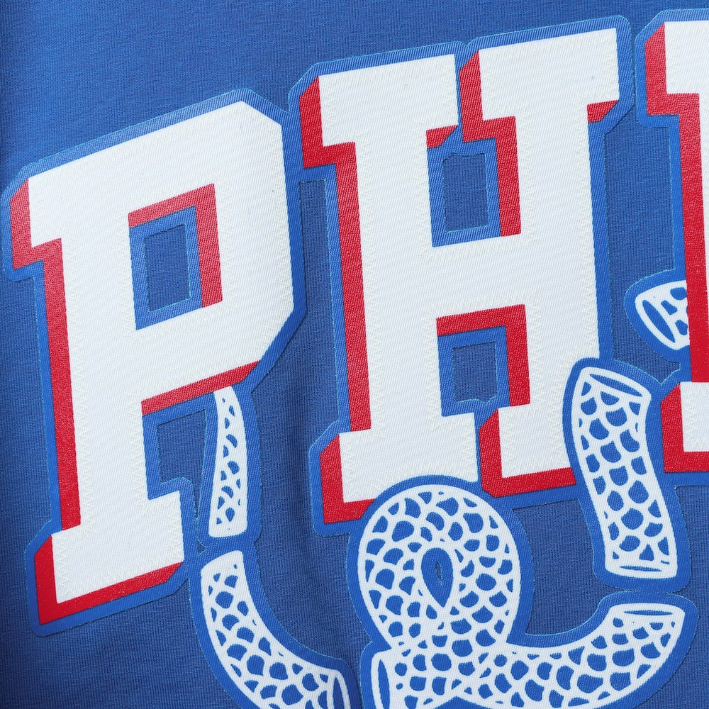 Philadelphia 76ers Pro Standard Men's Mesh Capsule Taping T-Shirt Discount