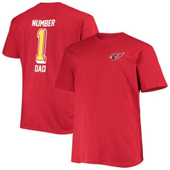 Arizona Cardinals Fanatics Big & Tall #1 Dad 2-Hit T-Shirt