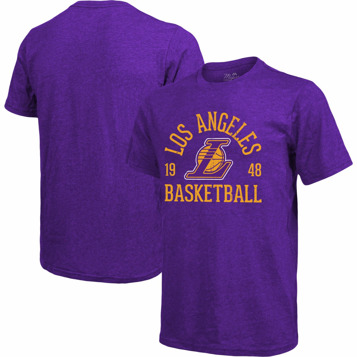 Los Angeles Lakers Majestic Threads Ball Hog Logo Tri-Blend T-Shirt Discount