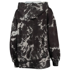 Brooklyn Nets Majestic Threads Women's Burble Tie-Dye Tri-Blend Pullover Hoodie On Sale