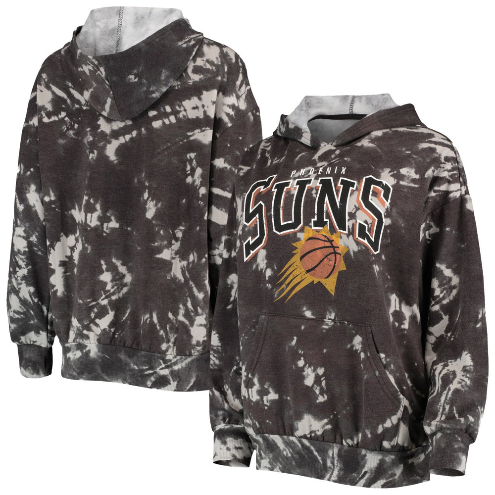 Phoenix Suns Majestic Threads Women's Burble Tie-Dye Tri-Blend Pullover Hoodie Online