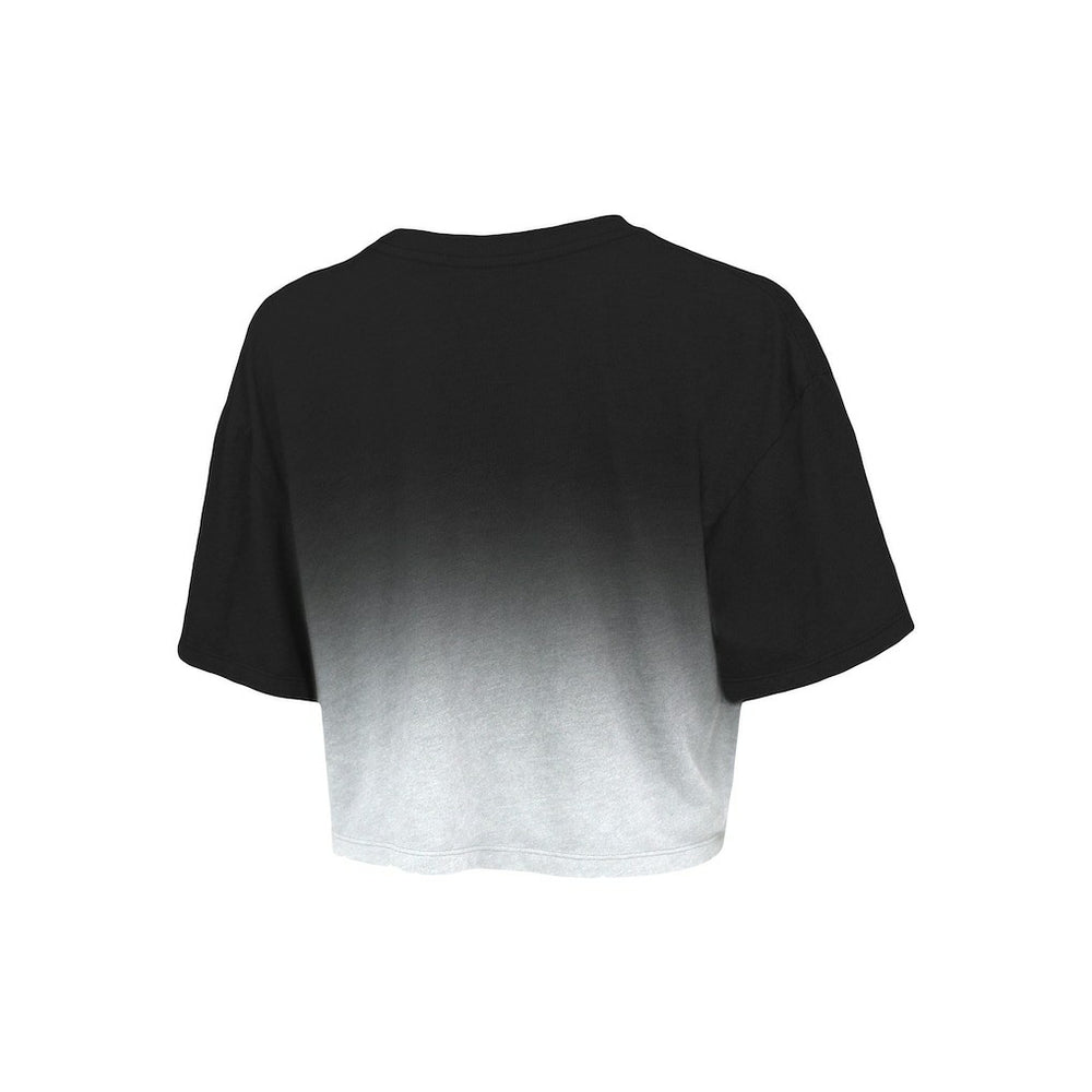 Brooklyn Nets Majestic Threads Women's Repeat Dip-Dye Cropped T-Shirt On Sale