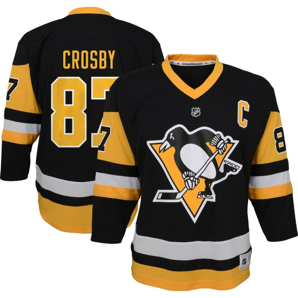 Sidney Crosby Pittsburgh Penguins Youth Captain Patch Home Replica Player Jersey On Sale