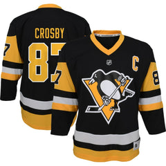 Sidney Crosby Pittsburgh Penguins Youth Captain Patch Home Replica Player Jersey On Sale