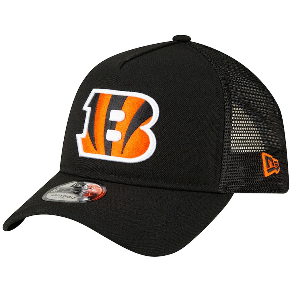 Cincinnati Bengals New Era A-Frame Trucker 9FORTY Adjustable Hat