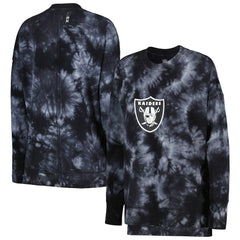 Las Vegas Raiders  MSX by Michael Strahan Women's Bailey Tie-Dye Pullover Sweatshirt