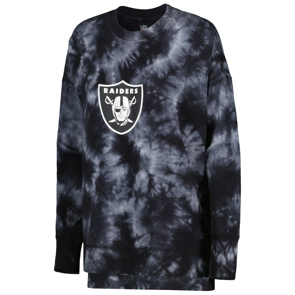Las Vegas Raiders  MSX by Michael Strahan Women's Bailey Tie-Dye Pullover Sweatshirt