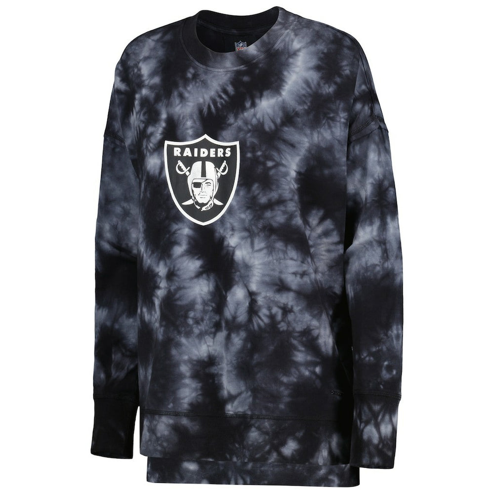 Las Vegas Raiders  MSX by Michael Strahan Women's Bailey Tie-Dye Pullover Sweatshirt