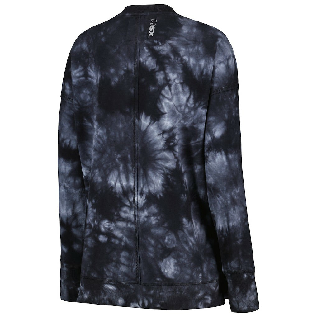 Las Vegas Raiders  MSX by Michael Strahan Women's Bailey Tie-Dye Pullover Sweatshirt