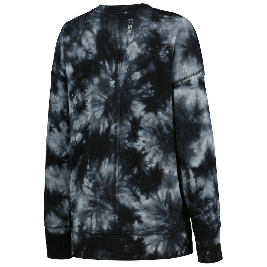 Cleveland Browns  MSX by Michael Strahan Women's Bailey Tie-Dye Tri-Blend Pullover Sweatshirt