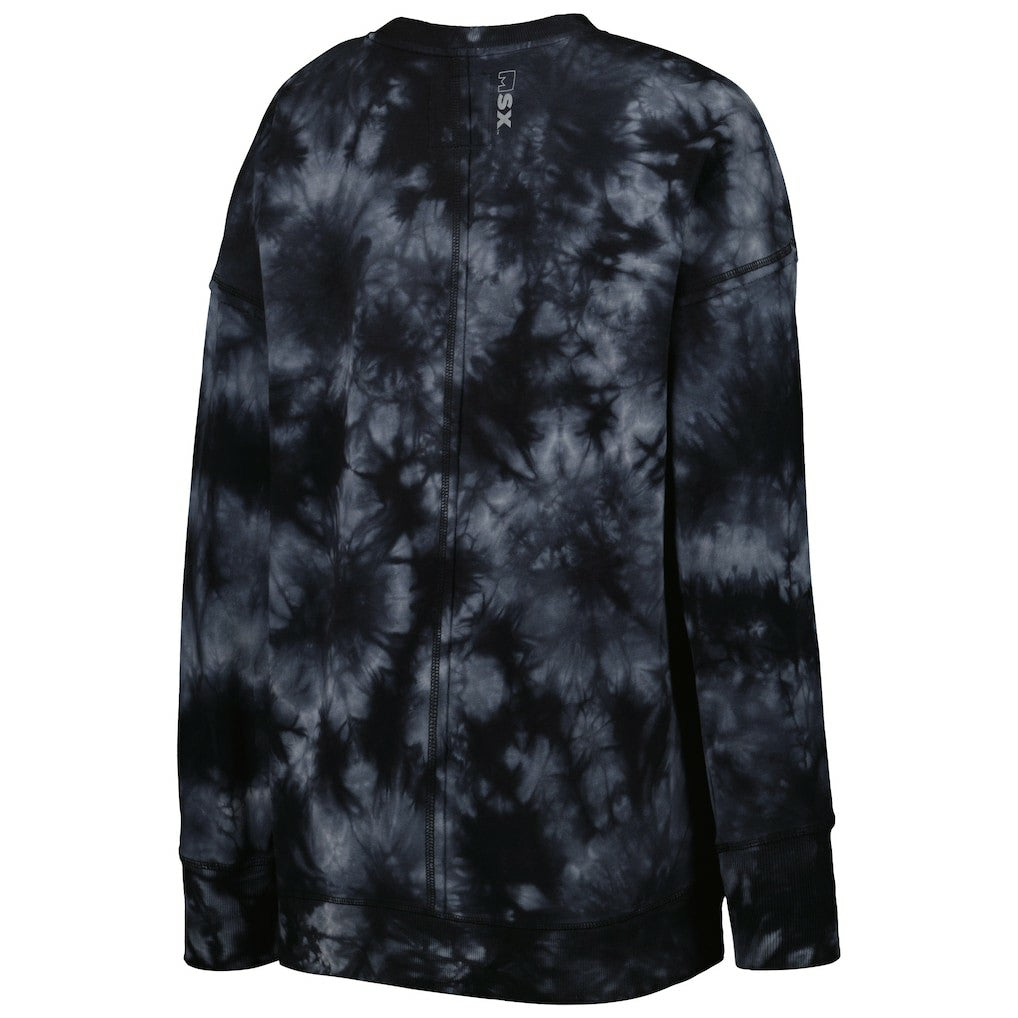 New Orleans Saints  MSX by Michael Strahan Women's Bailey Tie-Dye Tri-Blend Pullover Sweatshirt