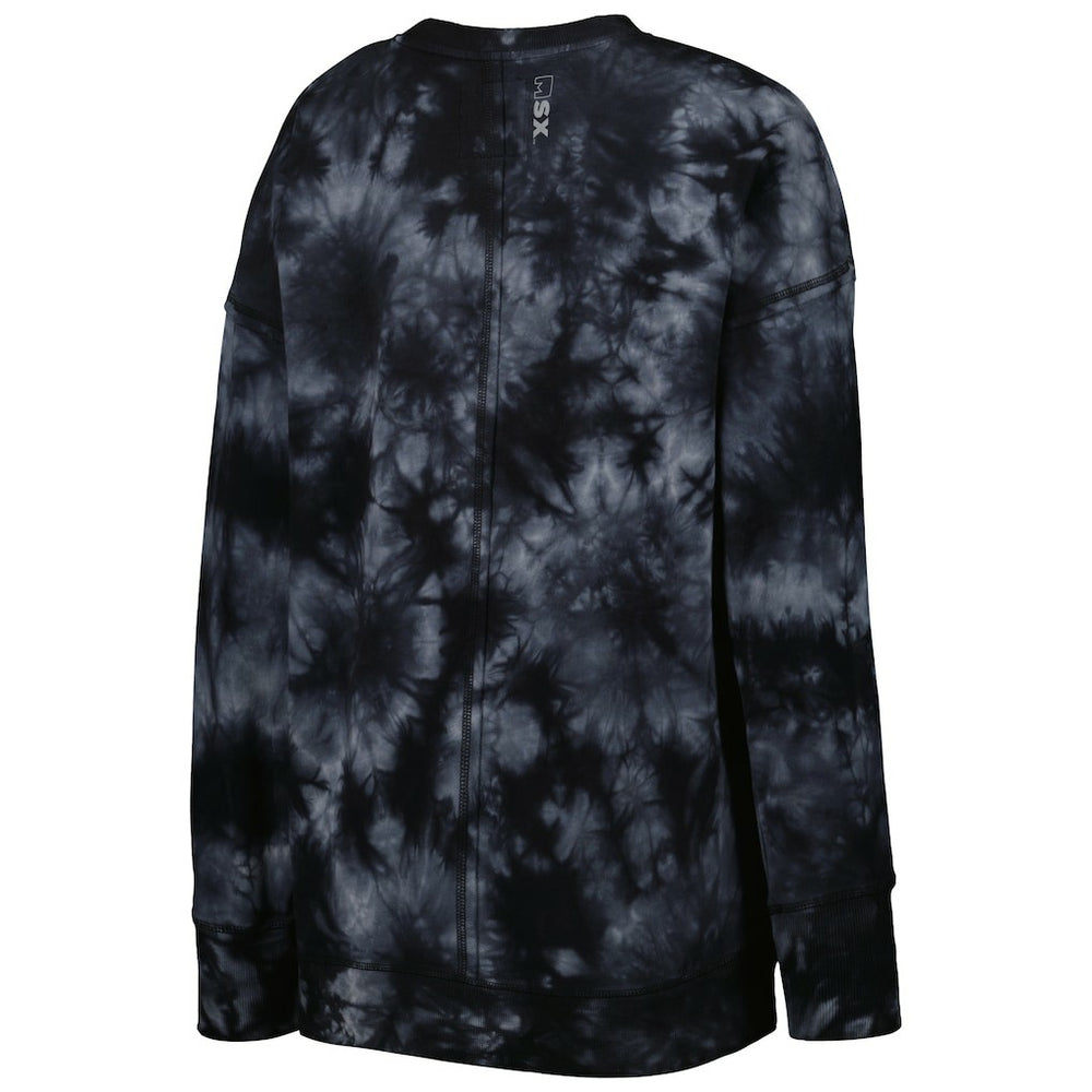 New Orleans Saints  MSX by Michael Strahan Women's Bailey Tie-Dye Tri-Blend Pullover Sweatshirt
