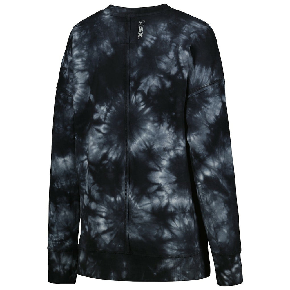 Green Bay Packers  MSX by Michael Strahan Women's Bailey Tie-Dye Tri-Blend Pullover Sweatshirt