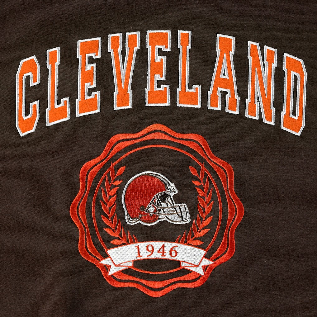 Cleveland Browns  Tommy Hilfiger Women's Becca Drop Shoulder Pullover Hoodie