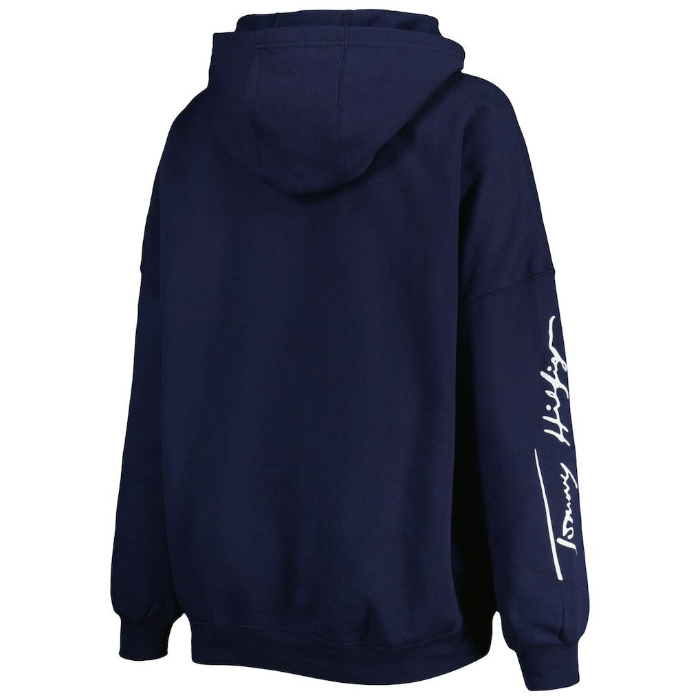 New England Patriots  Tommy Hilfiger Women's Becca Drop Shoulder Pullover Hoodie