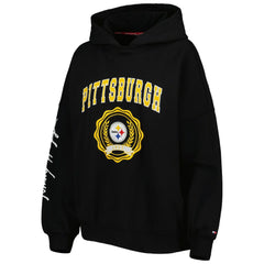 Pittsburgh Steelers  Tommy Hilfiger Women's Becca Drop Shoulder Pullover Hoodie