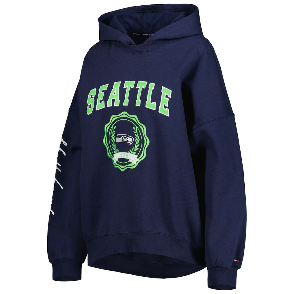 Seattle Seahawks  Tommy Hilfiger Women's Becca Drop Shoulder Pullover Hoodie