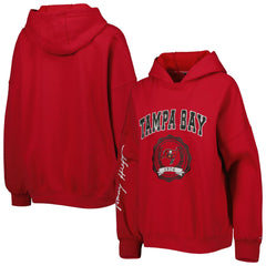 Tampa Bay Buccaneers  Tommy Hilfiger Women's Becca Drop Shoulder Pullover Hoodie