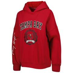 Tampa Bay Buccaneers  Tommy Hilfiger Women's Becca Drop Shoulder Pullover Hoodie