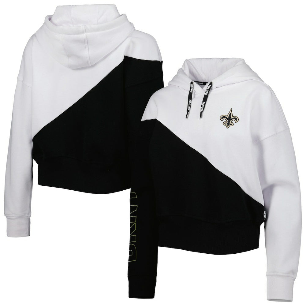 New Orleans Saints  DKNY Sport Women's Bobbi Color Blocked Pullover Hoodie
