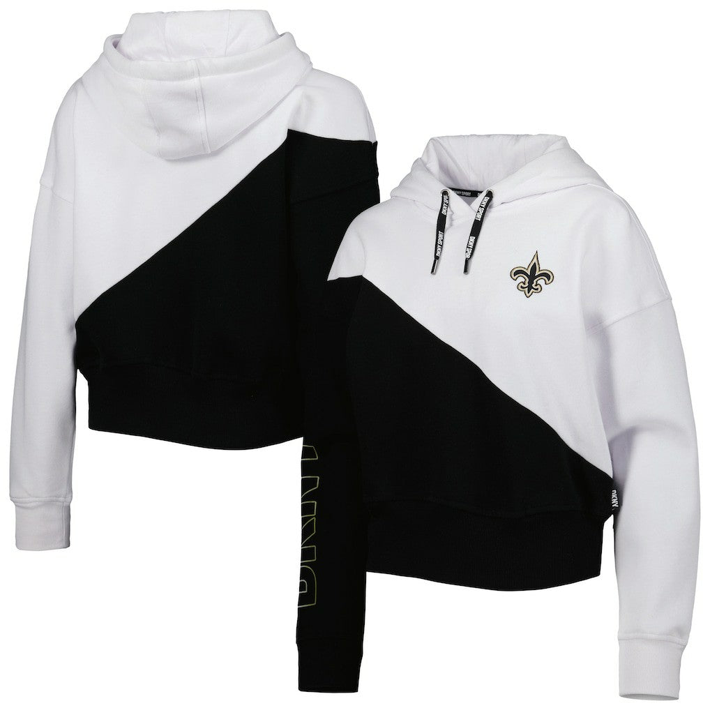 New Orleans Saints  DKNY Sport Women's Bobbi Color Blocked Pullover Hoodie