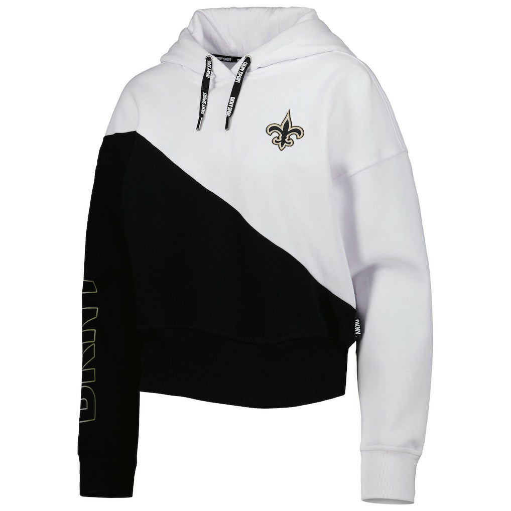 New Orleans Saints  DKNY Sport Women's Bobbi Color Blocked Pullover Hoodie