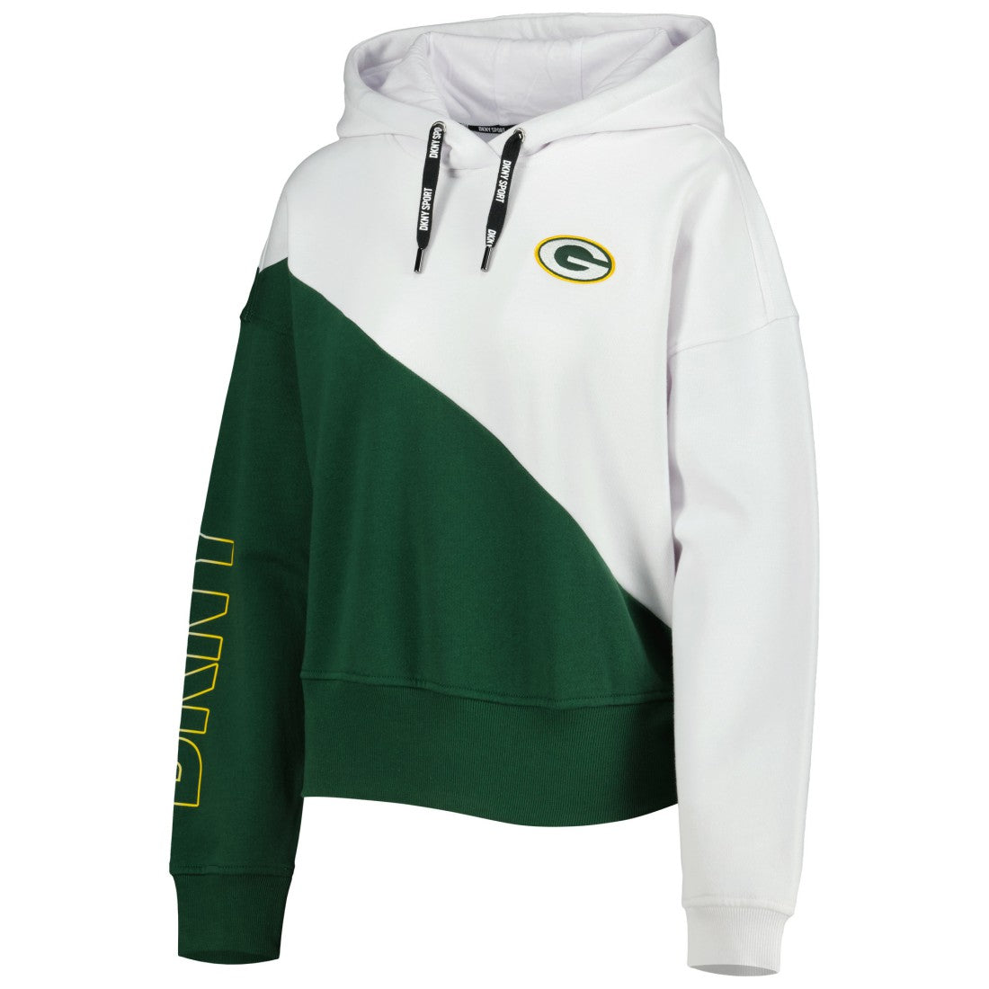Green Bay Packers  DKNY Sport Women's Bobbi Color Blocked Pullover Hoodie