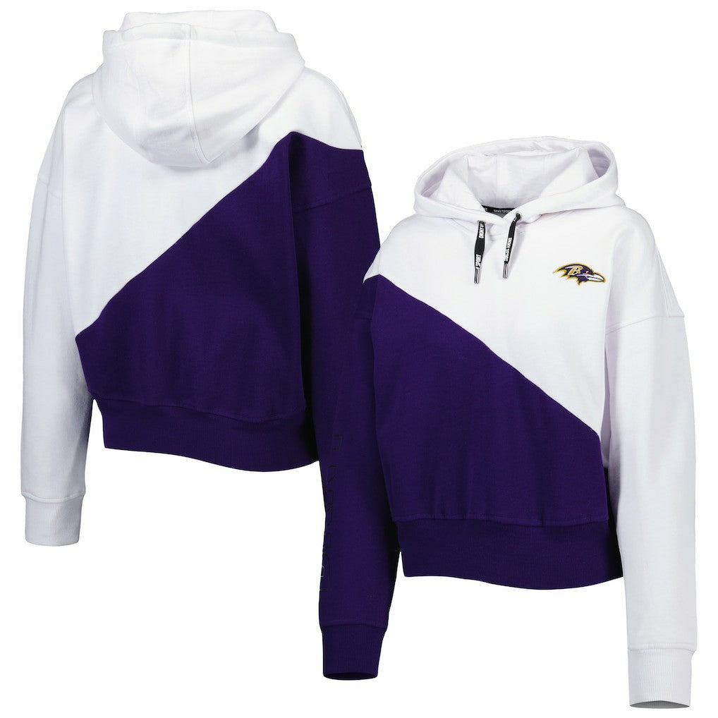 Baltimore Ravens  DKNY Sport Women's Bobbi Color Blocked Pullover Hoodie