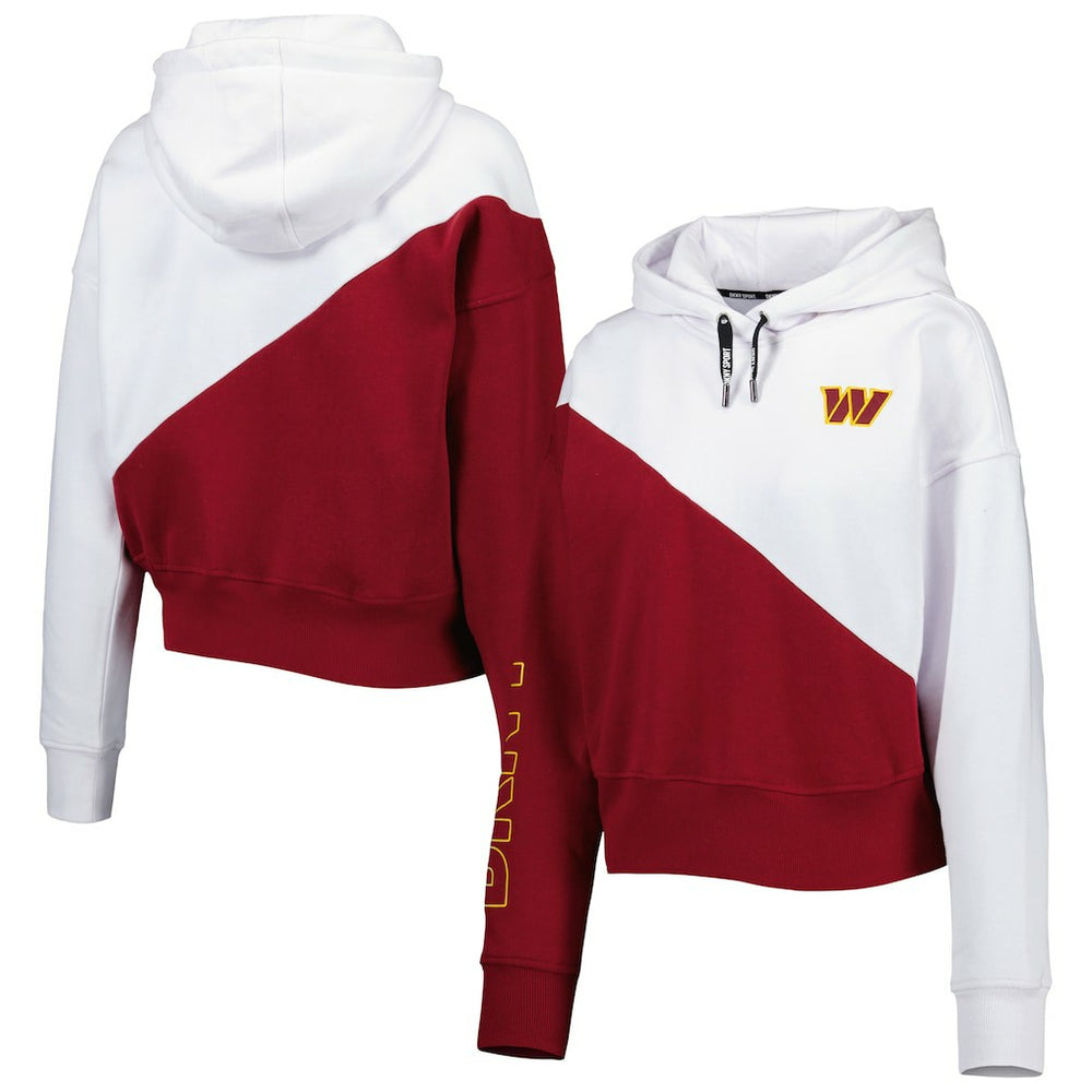 Washington Commanders  DKNY Sport Women's Bobbi Color Blocked Pullover Hoodie