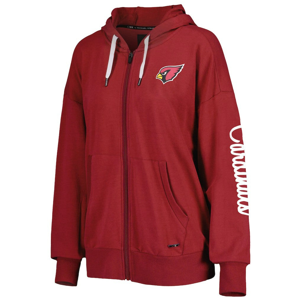 Arizona Cardinals  MSX by Michael Strahan Women's Emerson Lightweight Full-Zip Hoodie
