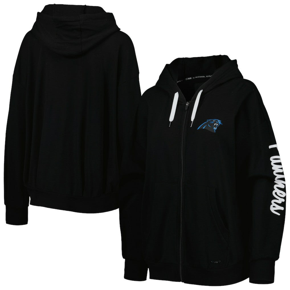Carolina Panthers  MSX by Michael Strahan Women's Emerson Lightweight Full-Zip Hoodie
