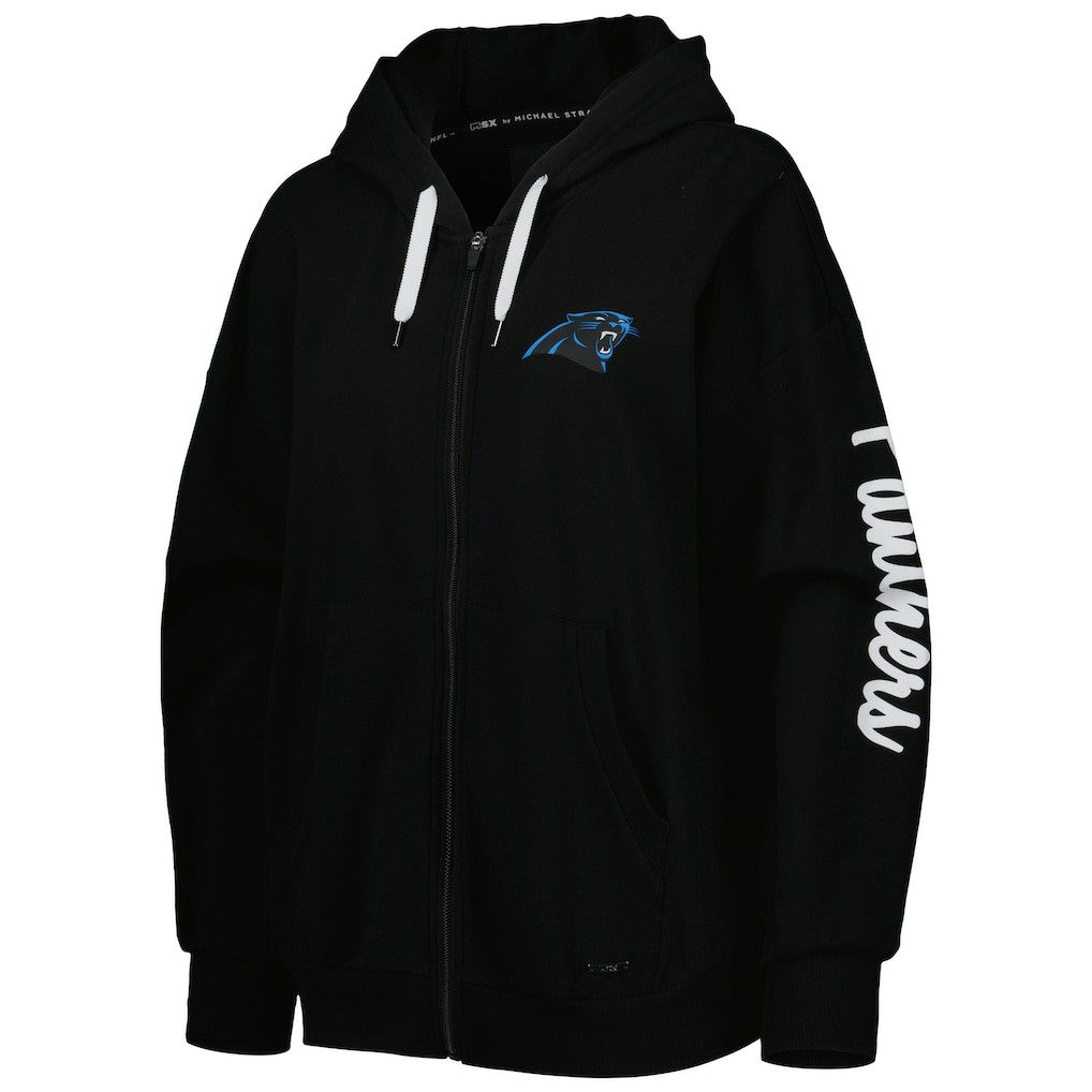 Carolina Panthers  MSX by Michael Strahan Women's Emerson Lightweight Full-Zip Hoodie